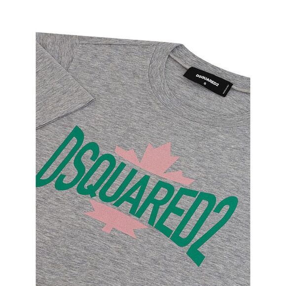 Dsquared² Chic Gray Cotton Tee for the Modern Women's Woman - Picture 3 of 4
